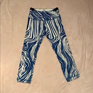 Yoga smoga blue zebra leggings
